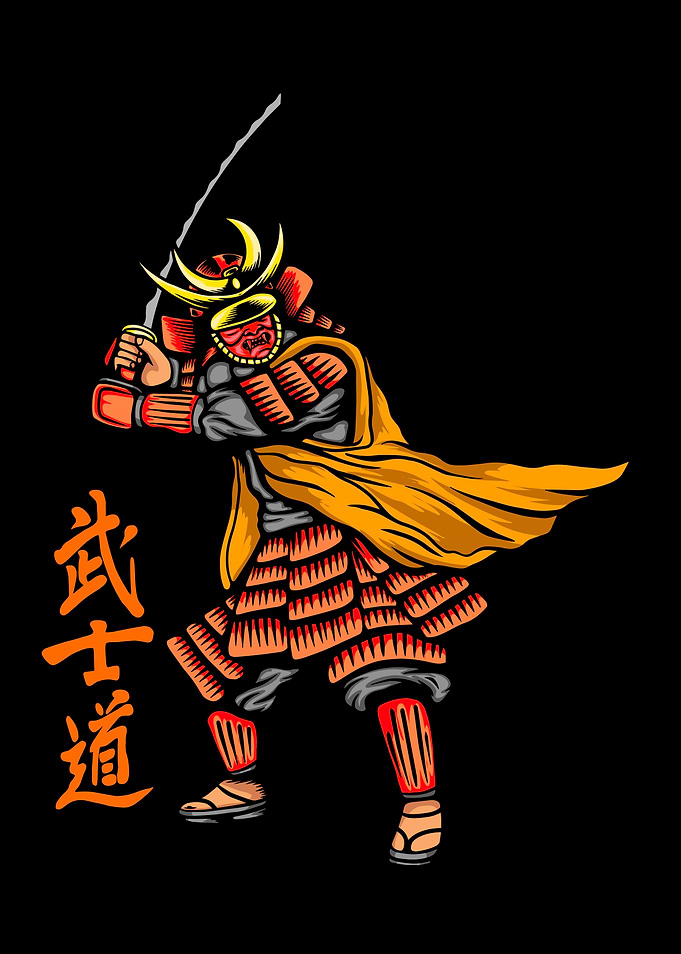 japanese samurai orange