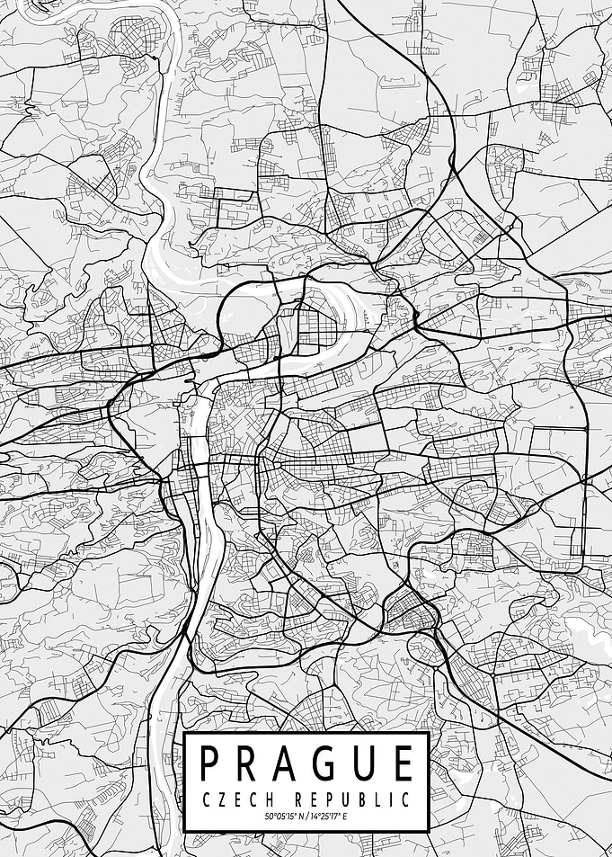 Prague City Map Light