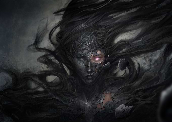 Dark demon fantasy witch