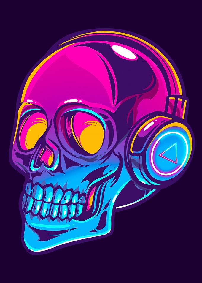 skull pop art