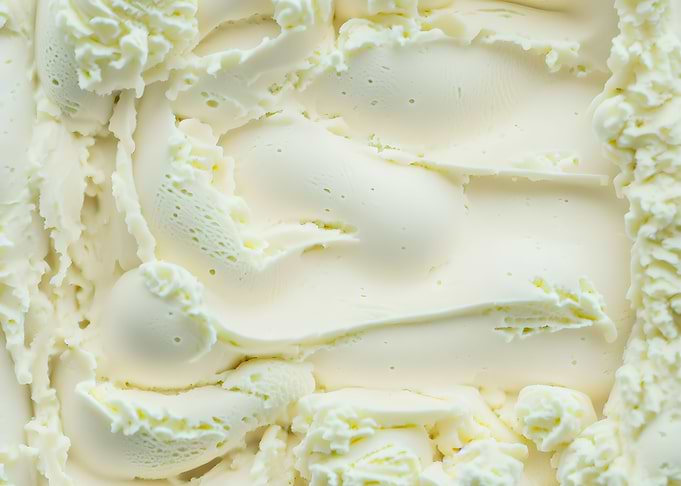 Ice cream texture overhead