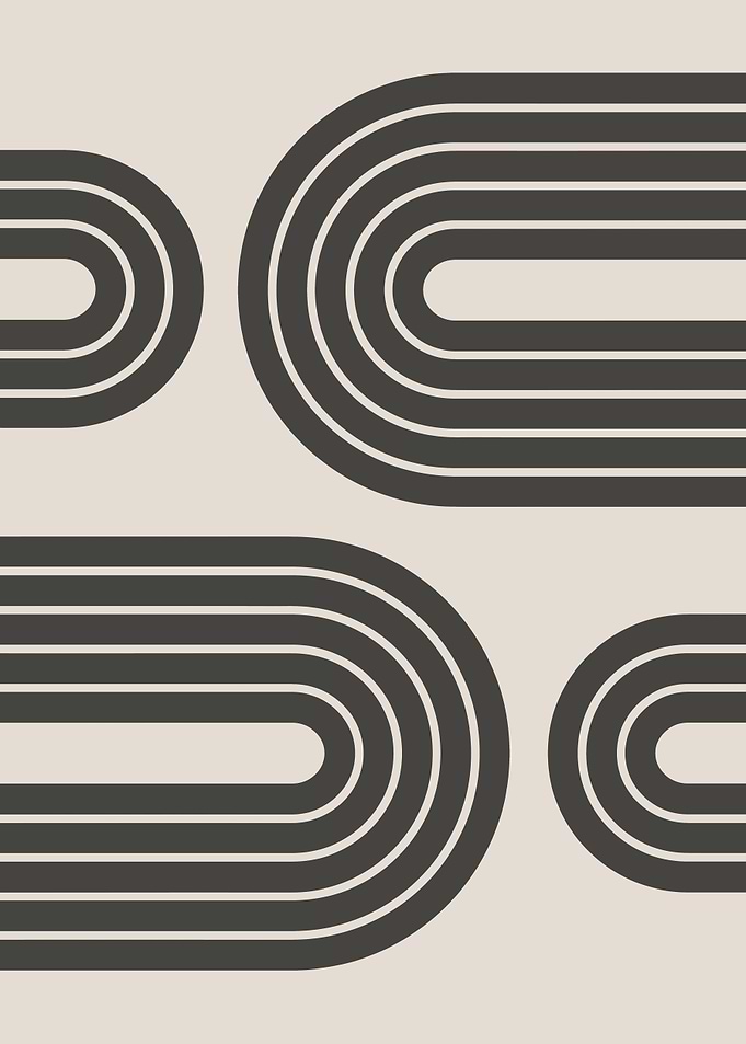 Beige black lines no153