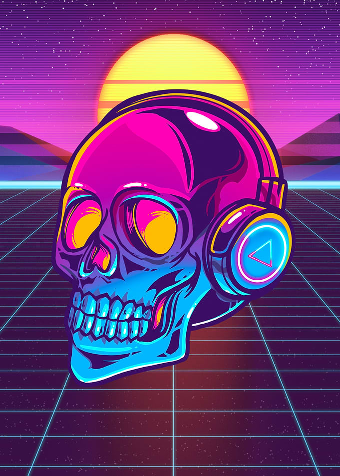 skull pop art