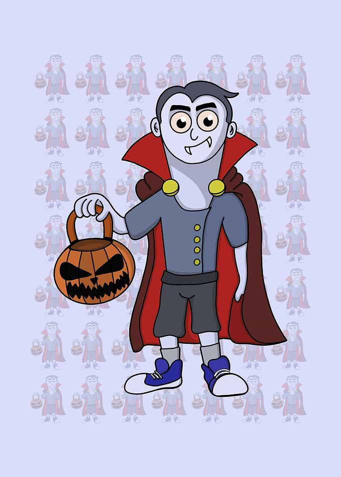 Vampire on Halloween