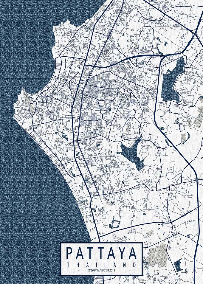 Pattaya City Map Coastal