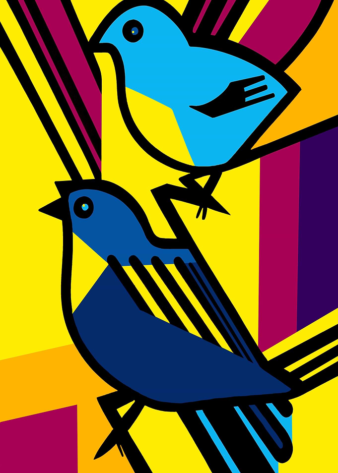 Canary retro pop art
