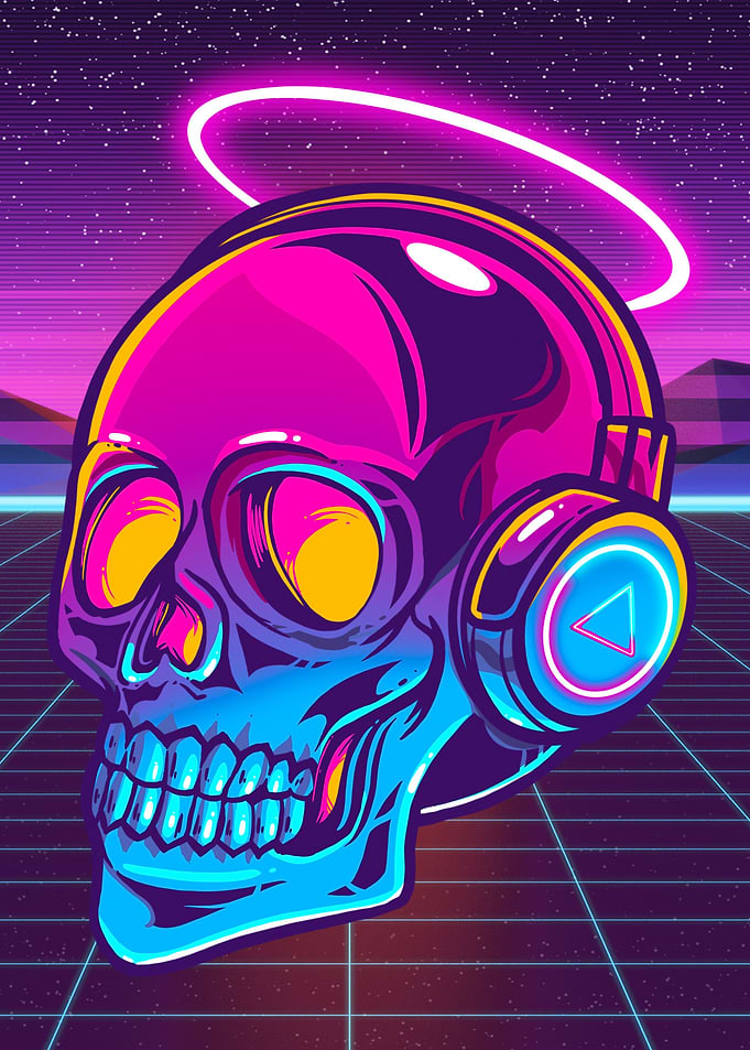 skull pop art