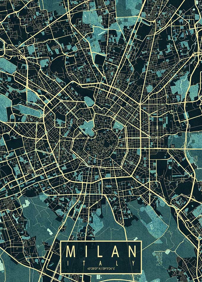 Milan City Map Summer