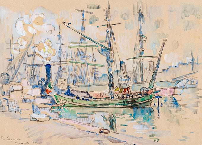 Marseille 1911 painting