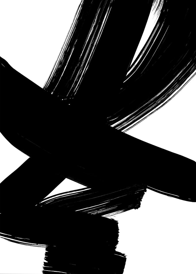 Black brush strokes no575b