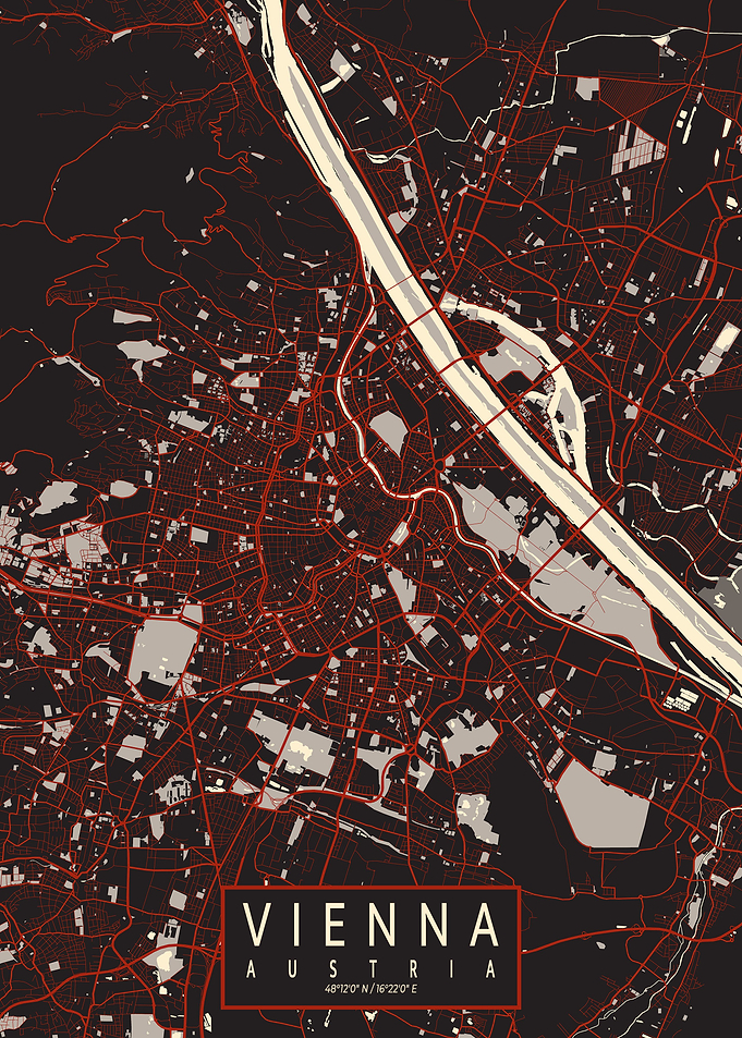 Vienna City Map Vector