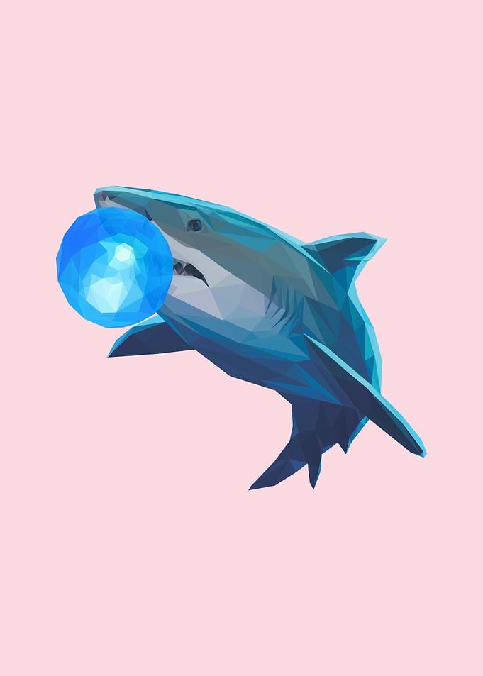 Bubble gum animal shark