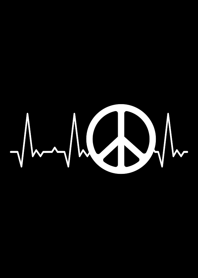 Heartbeat Peace Sign