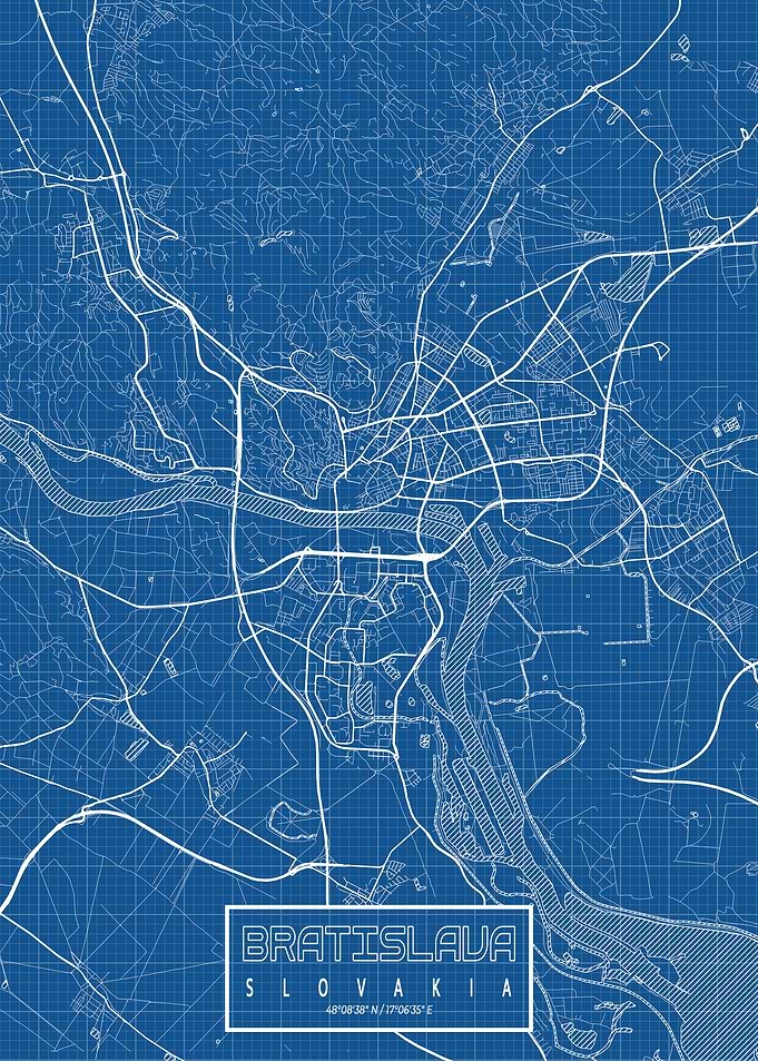 Bratislava Map Blueprint