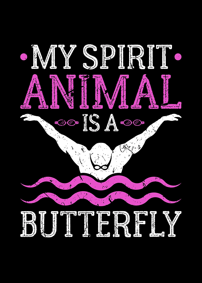 Swimming Butterfly Girl