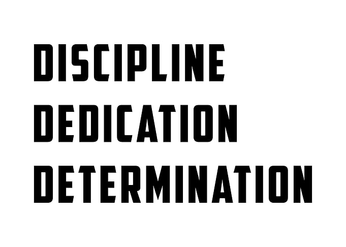Discipline Dedication