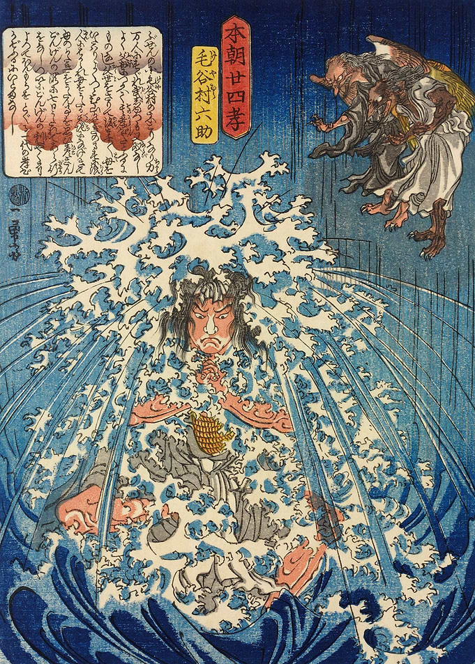 Meditation Under Waterfall