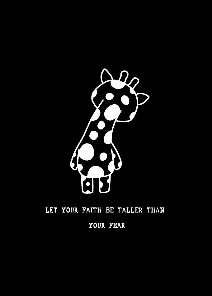 Giraffe line black white