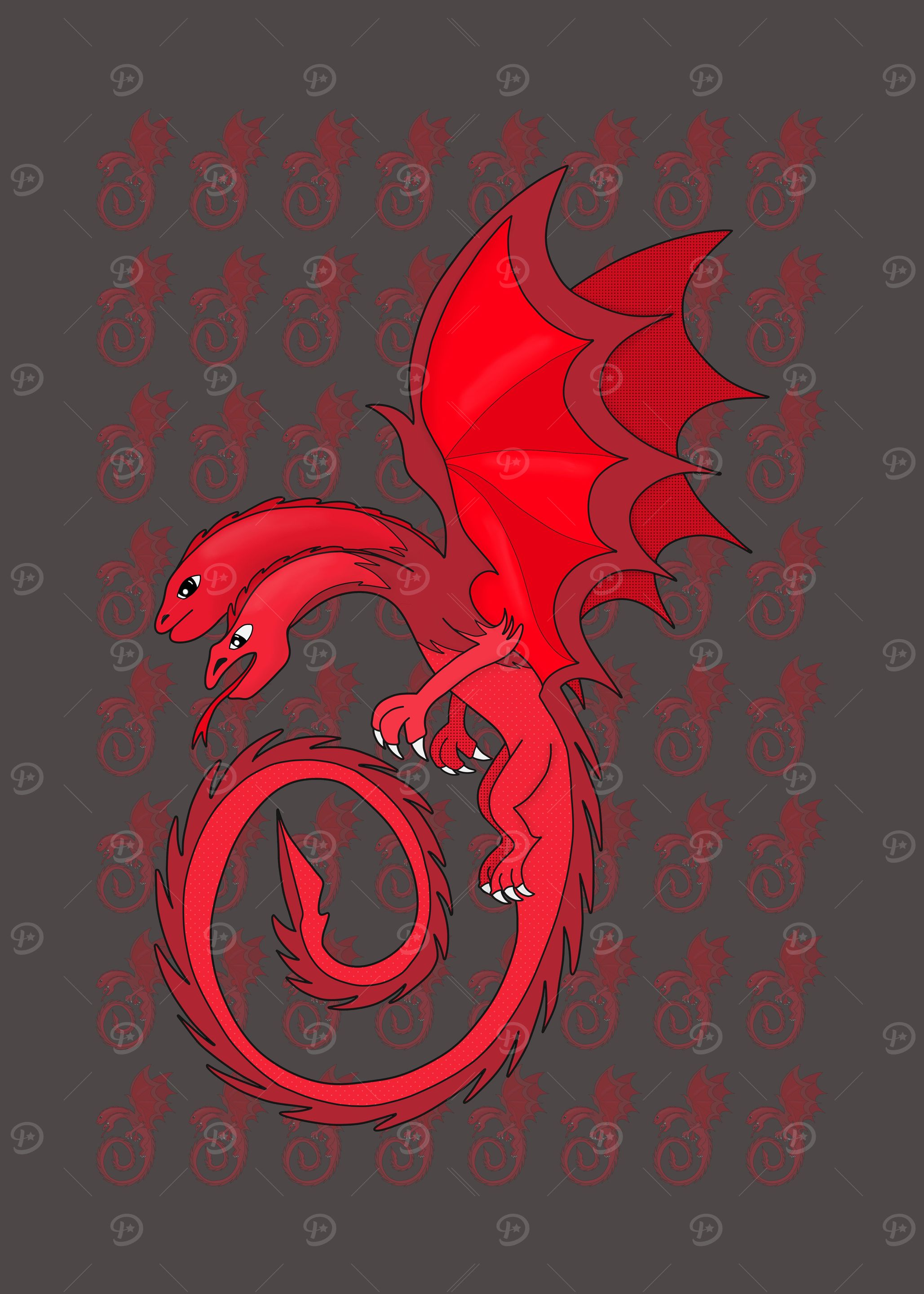Two Headed Merlot Dragon