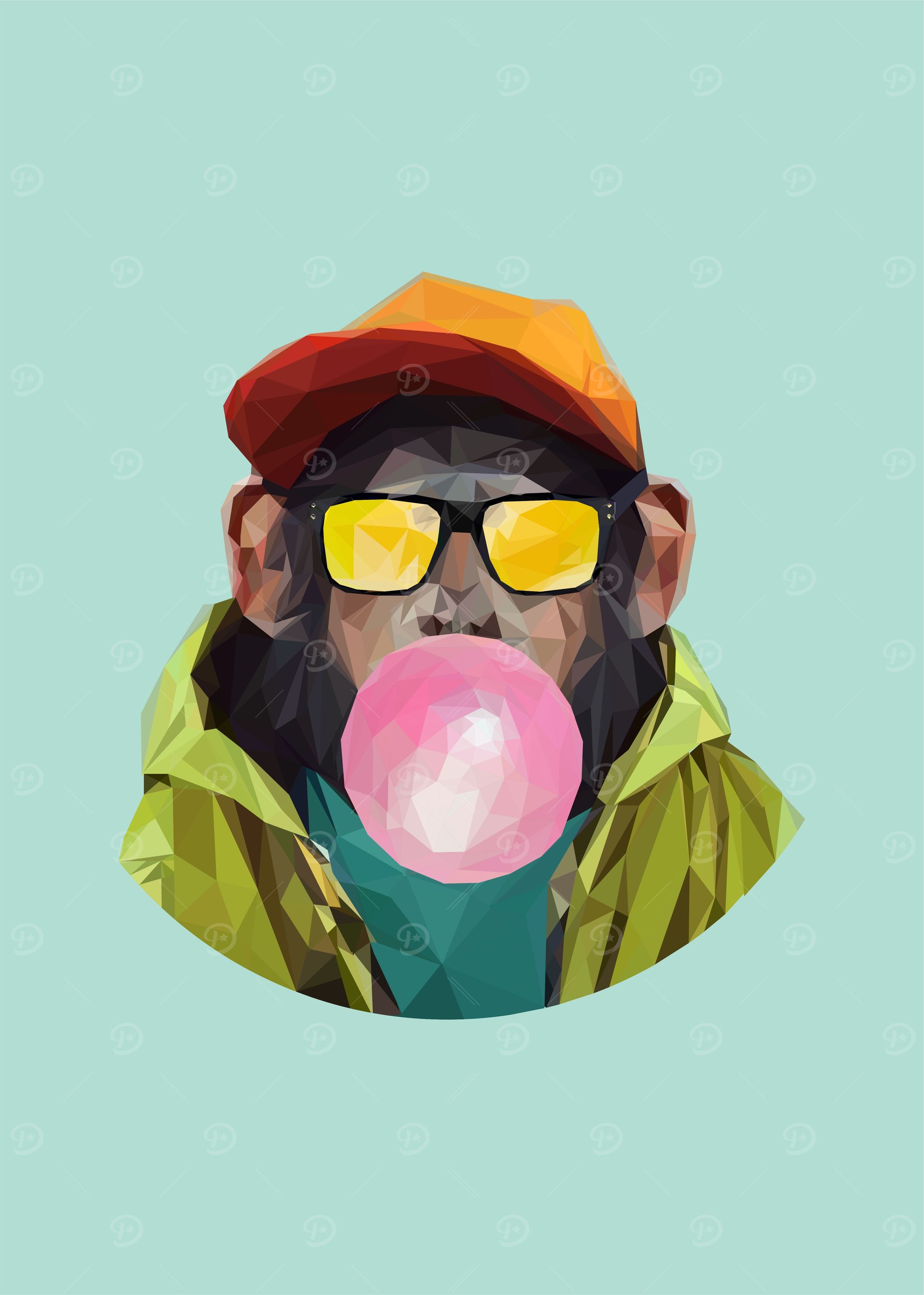bubble gum animal monkey