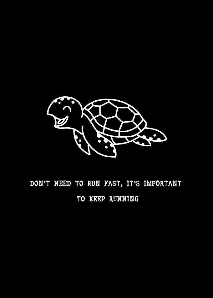 Turtle line black white