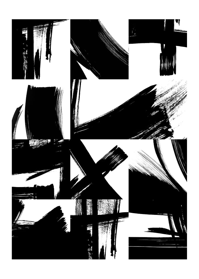 Brush strokes collage 635