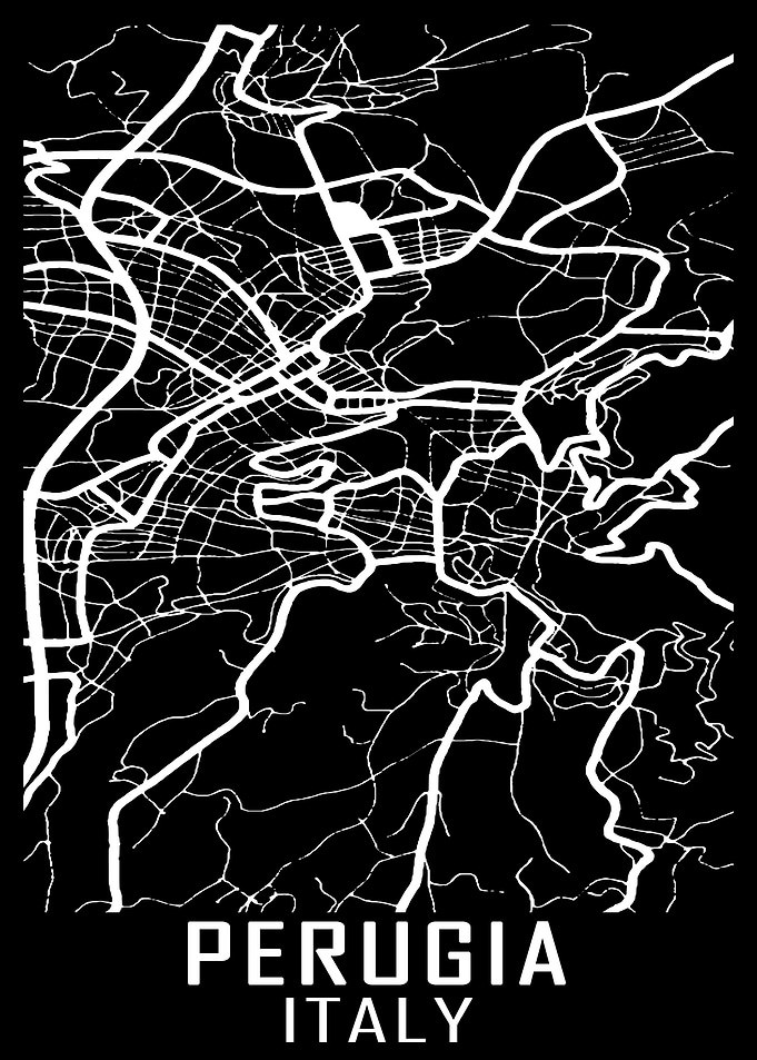 Perugia Italy City Map