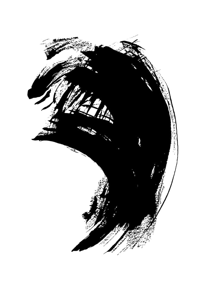 Black brush strokes no657