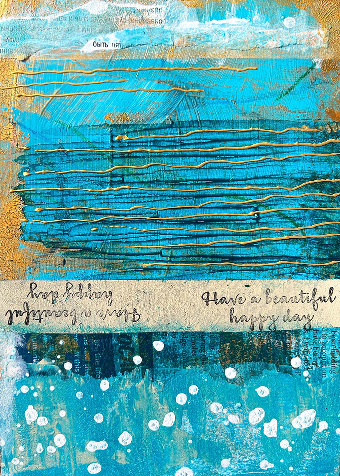 Happy Day 2 mixed media