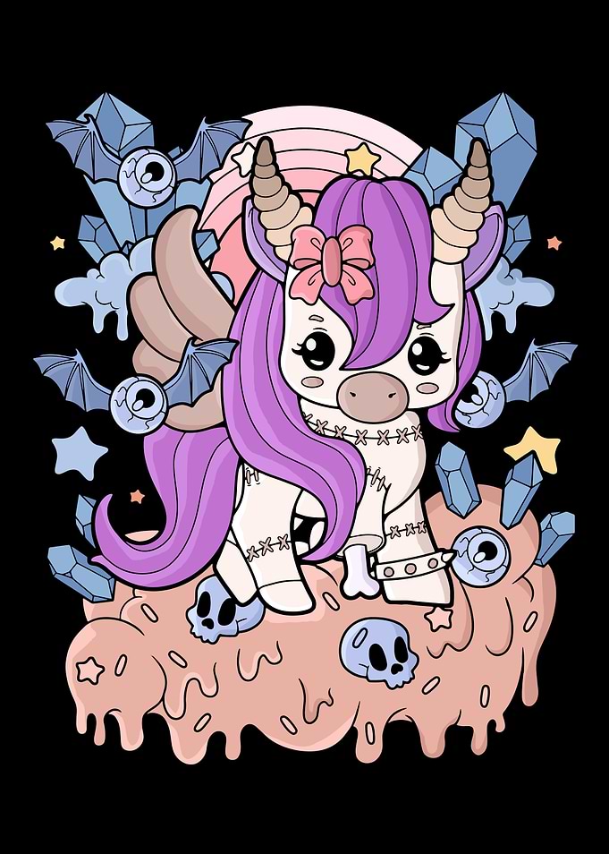 Creepy Kawaii Unicorn