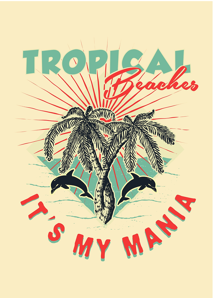 TROPICAL BEACH POSTER