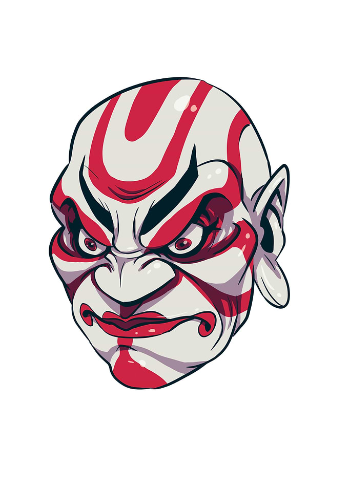 Japanese Kabuki mask