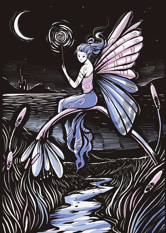 Fairy on Flower Fantasy