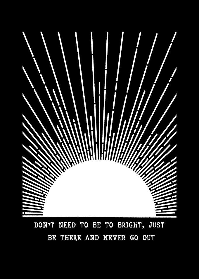 Sun quote black white