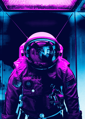 Space pink blue
