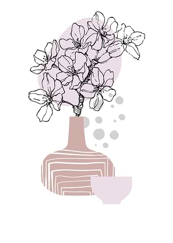 Sakura blossoms sketch