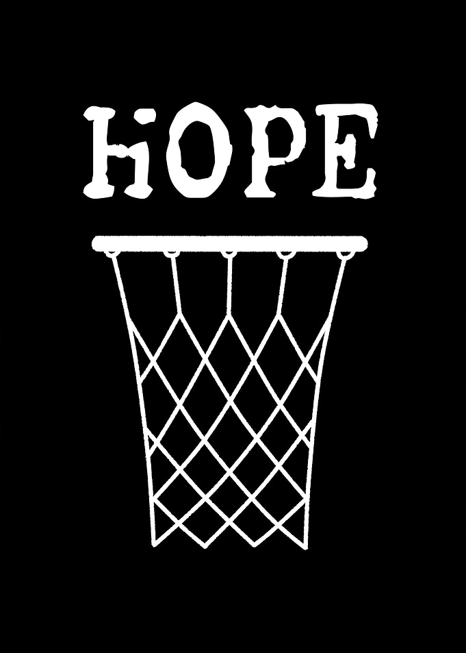 Hope ring line black white