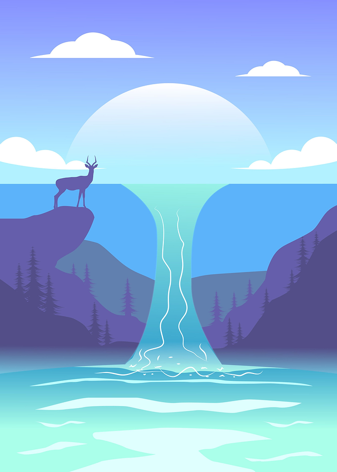Blue Falls Landscape