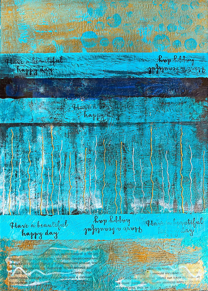 Happy Day 3 mixed media
