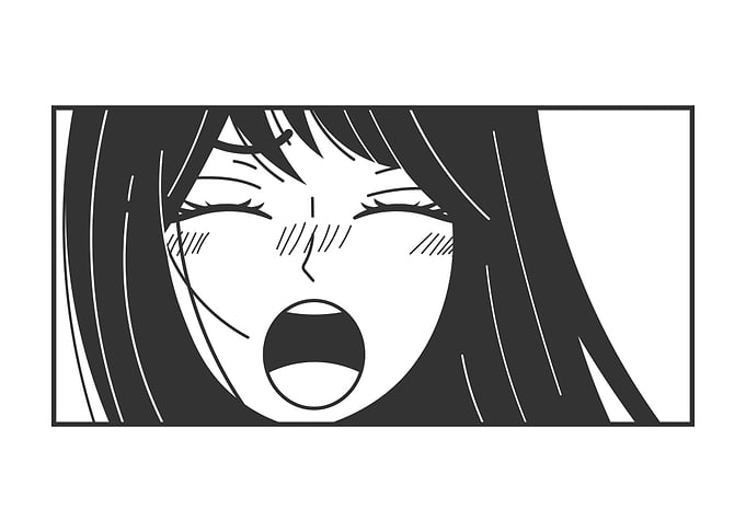 Asian Girl Face Scream