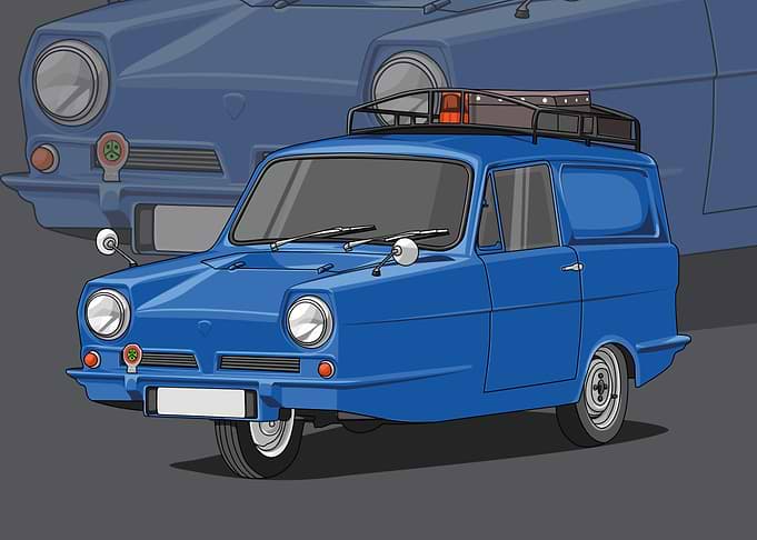 Reliant Regal blue poster