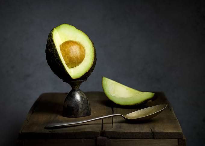 Ripe avocado still life