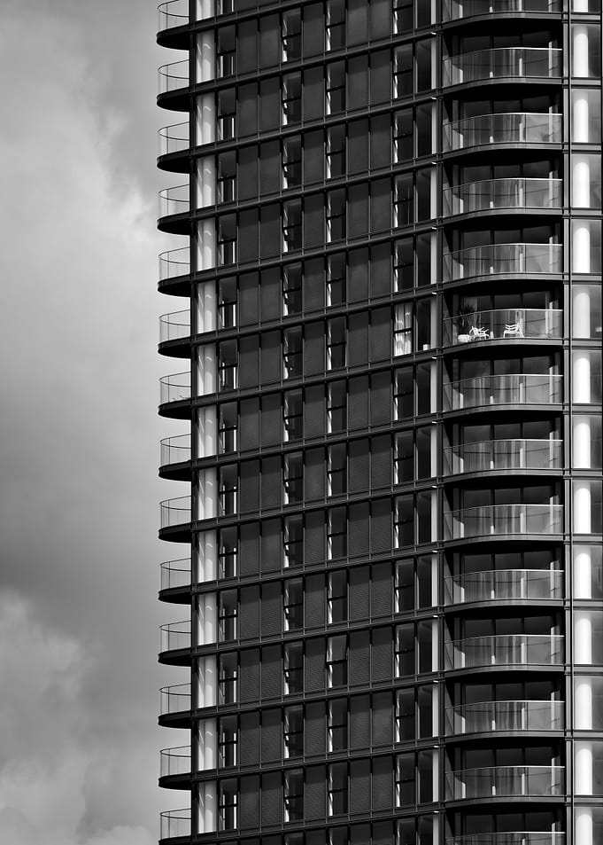 The face of the building