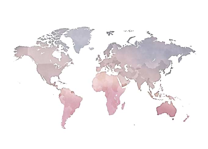 Pastel World Map no245