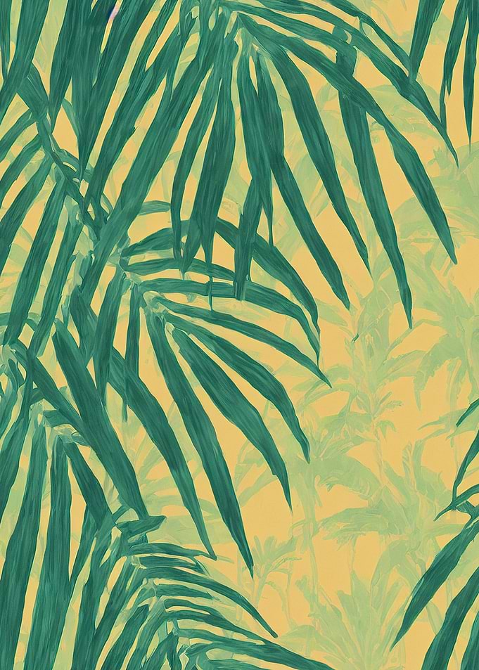 Palm Fronds Sunset