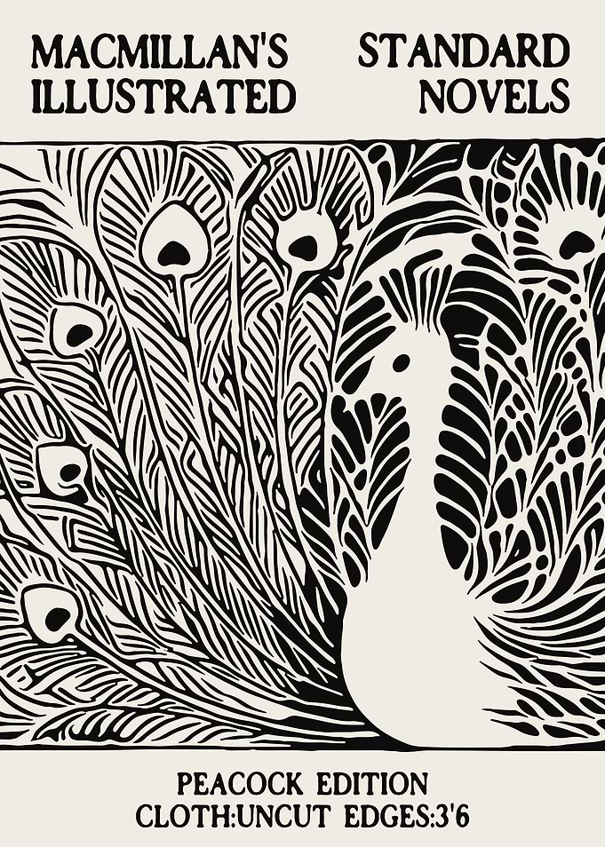 Black and white Peacock
