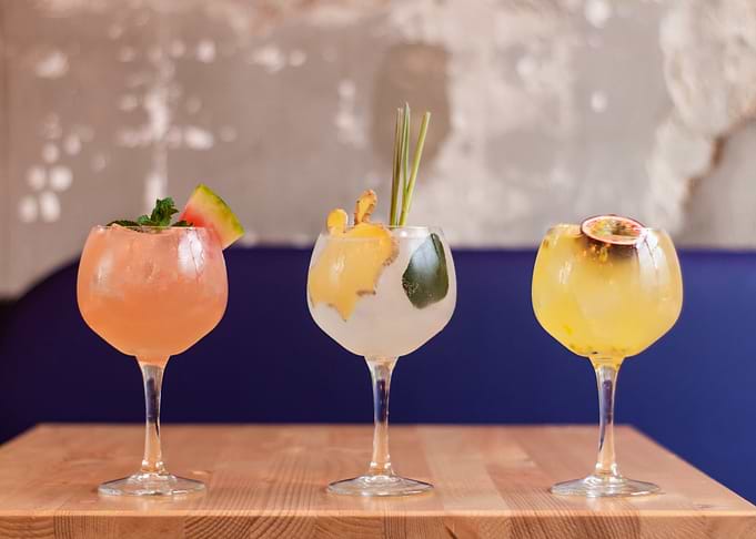 Summer tropical cocktails