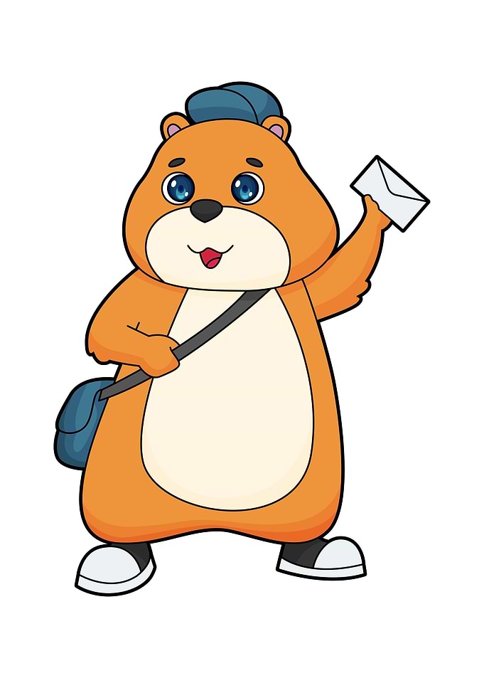 Hamster Postman Letter