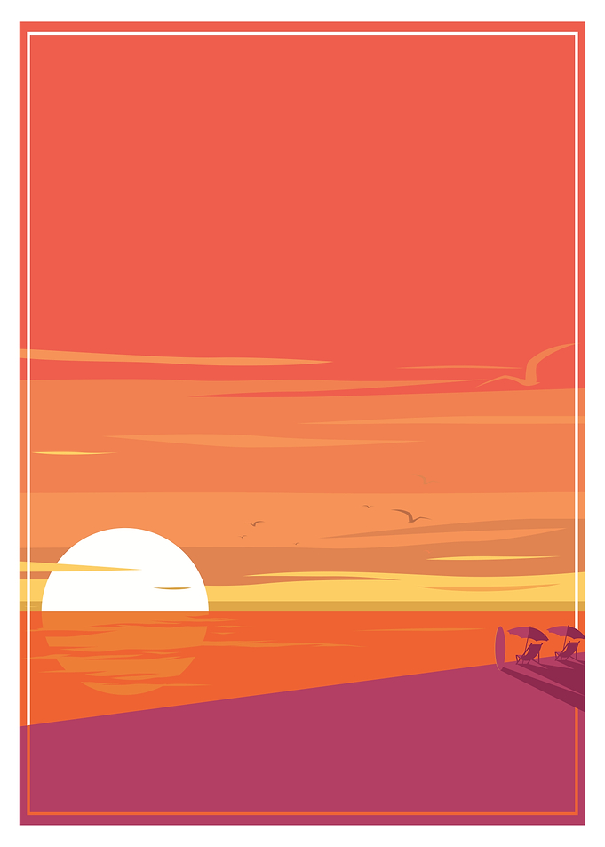 Sunset Surfer Beach