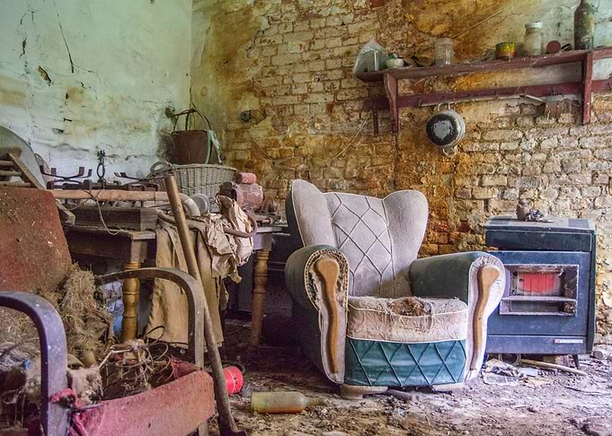 Chair and stove